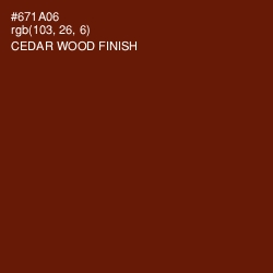 #671A06 - Cedar Wood Finish Color Image
