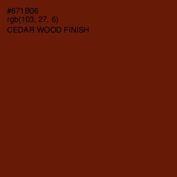 #671B06 - Cedar Wood Finish Color Image