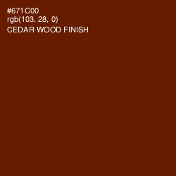 #671C00 - Cedar Wood Finish Color Image