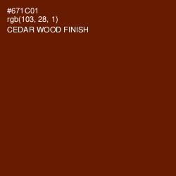 #671C01 - Cedar Wood Finish Color Image