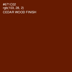 #671C02 - Cedar Wood Finish Color Image