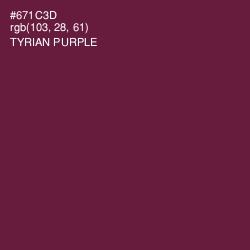 #671C3D - Tyrian Purple Color Image