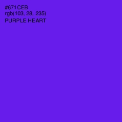 #671CEB - Purple Heart Color Image