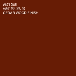 #671D05 - Cedar Wood Finish Color Image