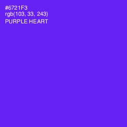 #6721F3 - Purple Heart Color Image