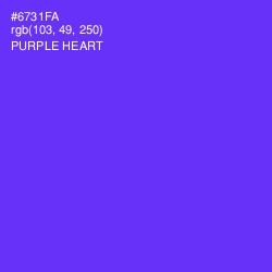 #6731FA - Purple Heart Color Image