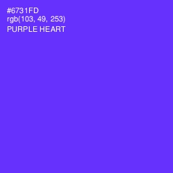 #6731FD - Purple Heart Color Image