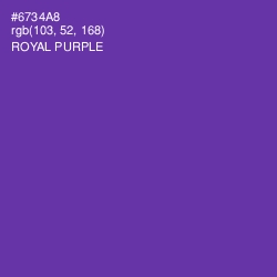 #6734A8 - Royal Purple Color Image
