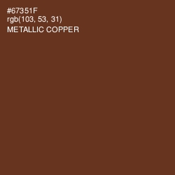 #67351F - Metallic Copper Color Image