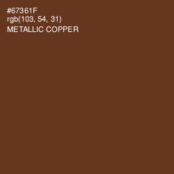 #67361F - Metallic Copper Color Image