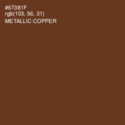 #67381F - Metallic Copper Color Image