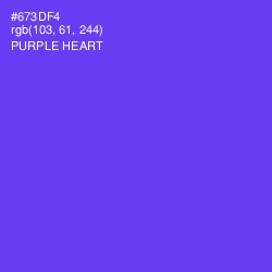 #673DF4 - Purple Heart Color Image