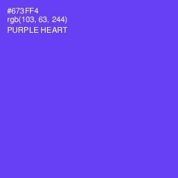 #673FF4 - Purple Heart Color Image