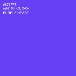 #673FF5 - Purple Heart Color Image