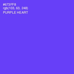 #673FF8 - Purple Heart Color Image