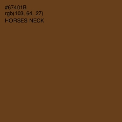 #67401B - Horses Neck Color Image