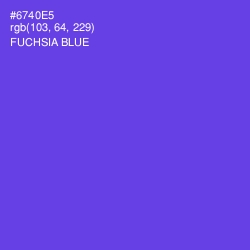 #6740E5 - Fuchsia Blue Color Image