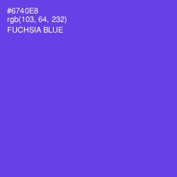 #6740E8 - Fuchsia Blue Color Image
