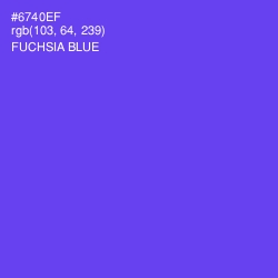 #6740EF - Fuchsia Blue Color Image