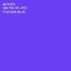 #6740F2 - Fuchsia Blue Color Image