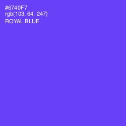 #6740F7 - Royal Blue Color Image