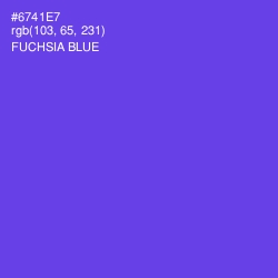 #6741E7 - Fuchsia Blue Color Image