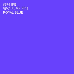 #6741FB - Royal Blue Color Image