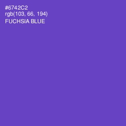 #6742C2 - Fuchsia Blue Color Image