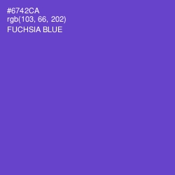 #6742CA - Fuchsia Blue Color Image