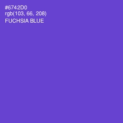 #6742D0 - Fuchsia Blue Color Image