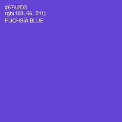 #6742D3 - Fuchsia Blue Color Image