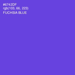 #6742DF - Fuchsia Blue Color Image