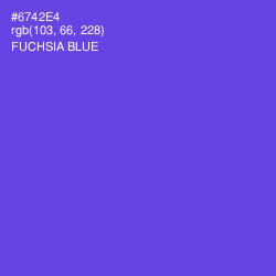 #6742E4 - Fuchsia Blue Color Image