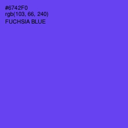 #6742F0 - Fuchsia Blue Color Image