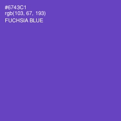 #6743C1 - Fuchsia Blue Color Image