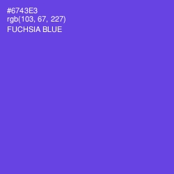 #6743E3 - Fuchsia Blue Color Image