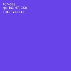 #6743E9 - Fuchsia Blue Color Image