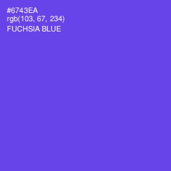 #6743EA - Fuchsia Blue Color Image