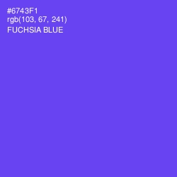 #6743F1 - Fuchsia Blue Color Image