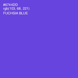 #6744DD - Fuchsia Blue Color Image