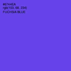 #6744EA - Fuchsia Blue Color Image