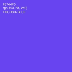 #6744F0 - Fuchsia Blue Color Image