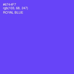 #6744F7 - Royal Blue Color Image