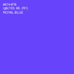 #6744FB - Royal Blue Color Image