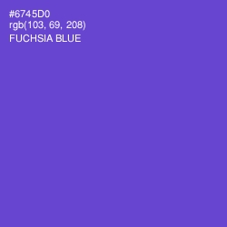 #6745D0 - Fuchsia Blue Color Image