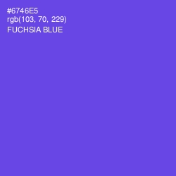 #6746E5 - Fuchsia Blue Color Image