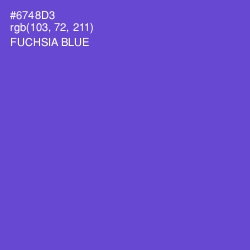 #6748D3 - Fuchsia Blue Color Image