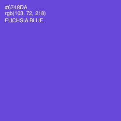 #6748DA - Fuchsia Blue Color Image