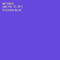 #6748DD - Fuchsia Blue Color Image