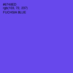 #6748ED - Fuchsia Blue Color Image